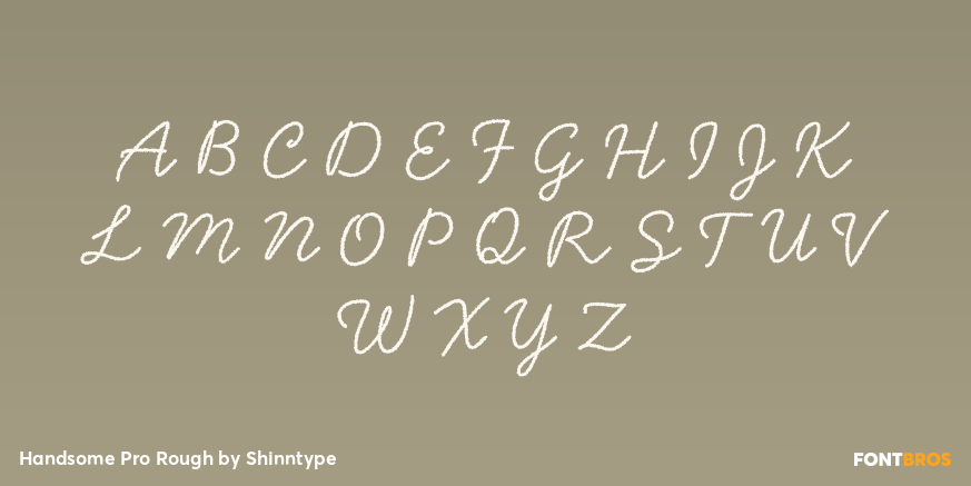 Handsome Pro Rough Font Poster #2