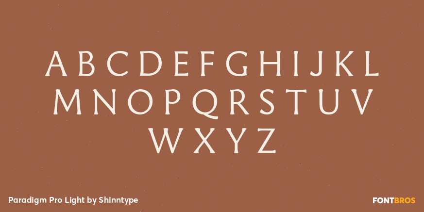 Paradigm Pro Light Font Poster #2
