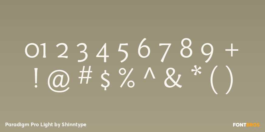 Paradigm Pro Light Font Poster #4