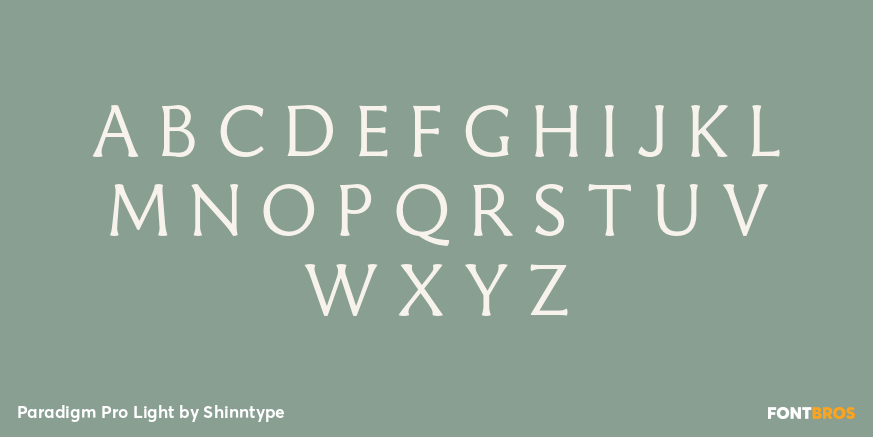 Paradigm Pro Light Font Poster #1