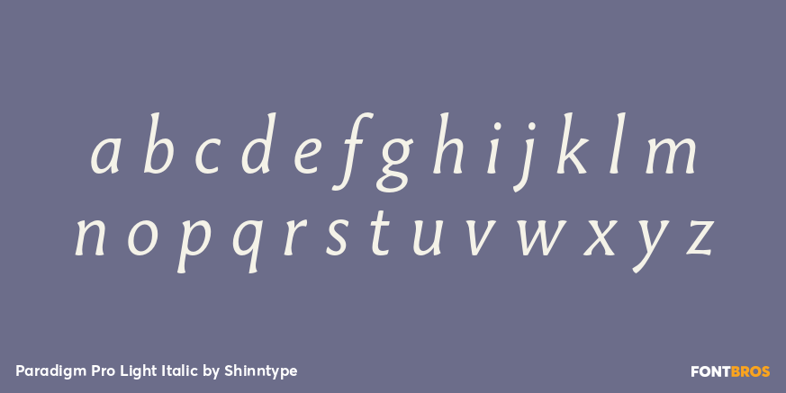 Paradigm Pro Light Italic Font Poster #3