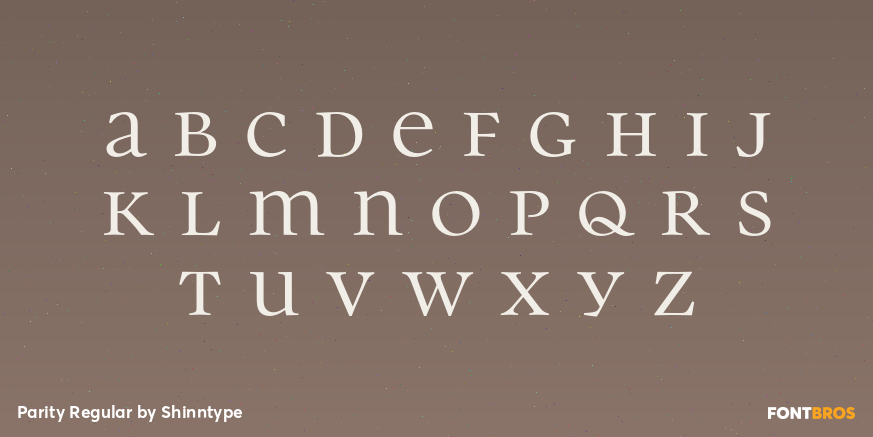 Parity Regular Font Poster #3