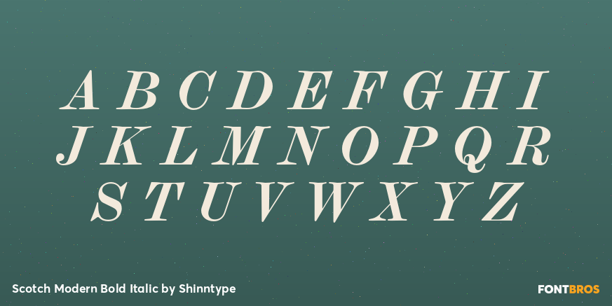 Scotch Modern Bold Italic Font Poster #2