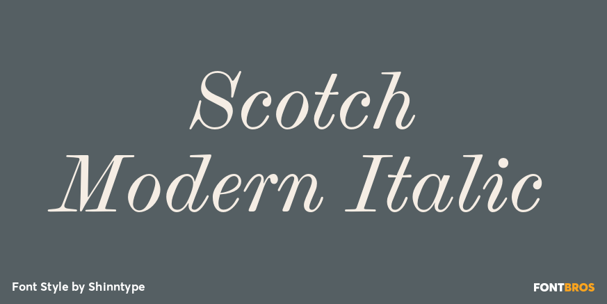Scotch Modern Italic Font Poster #1