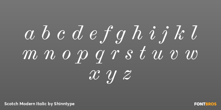 Scotch Modern Italic Font Poster #3