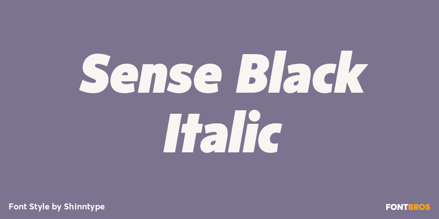Sense Black Italic Font Poster #1