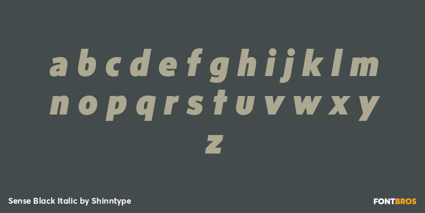 Sense Black Italic Font Poster #3