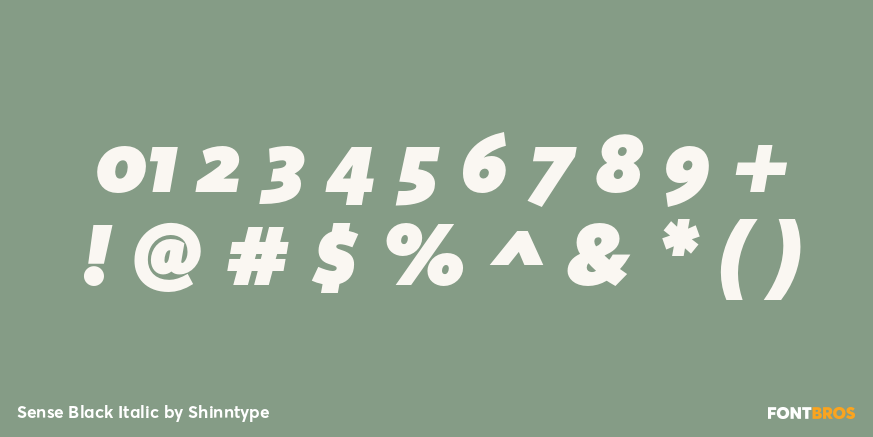 Sense Black Italic Font Poster #4