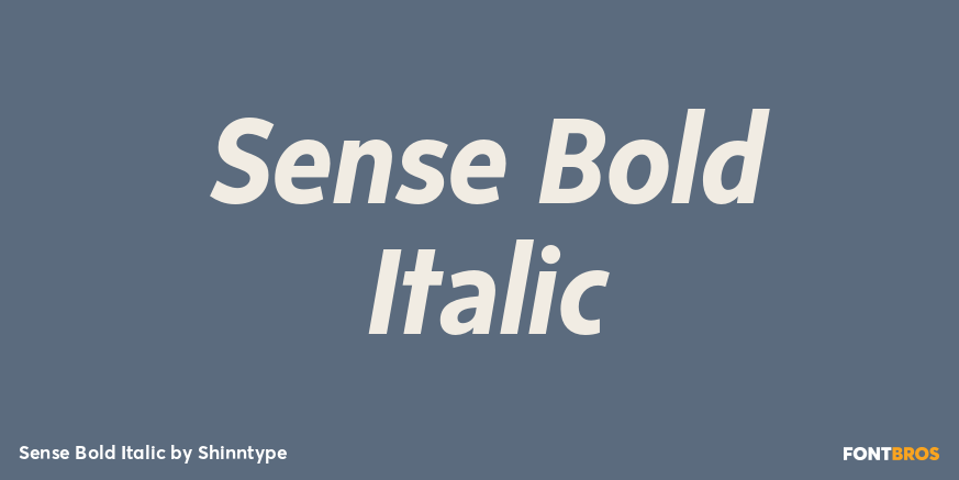Sense Bold Italic Font Poster #1