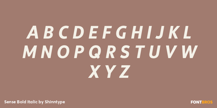 Sense Bold Italic Font Poster #1