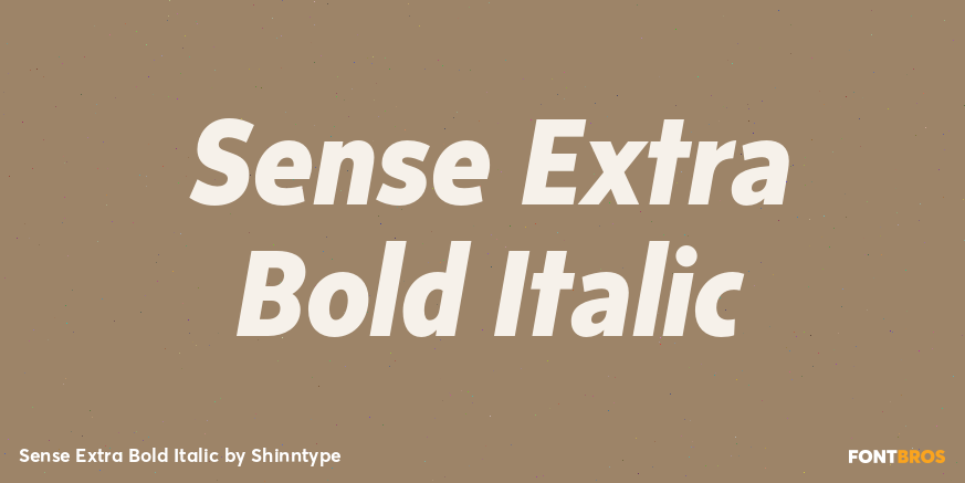 Sense Extra Bold Italic Font Poster #1