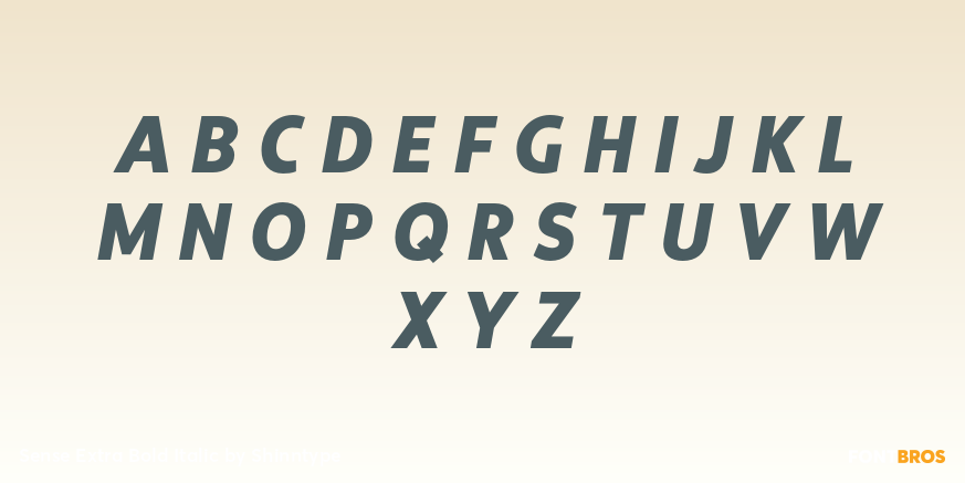 Sense Extra Bold Italic Font Poster #2