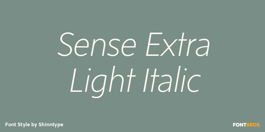 Sense Extra Light Italic Font Poster #1