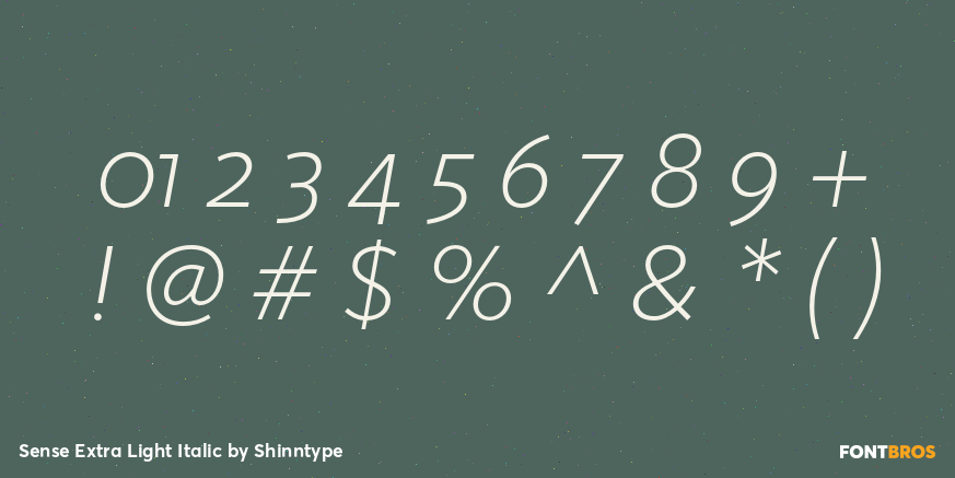 Sense Extra Light Italic Font Poster #4