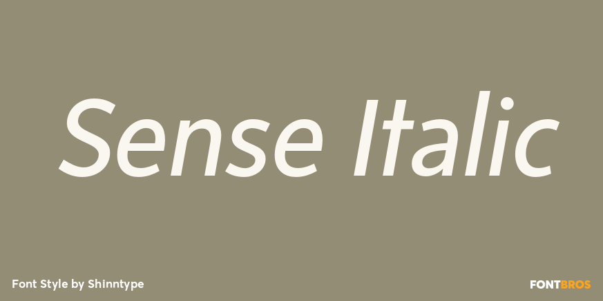 Sense Italic Font Poster #1