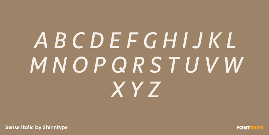 Sense Italic Font Poster #2