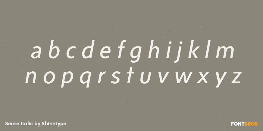 Sense Italic Font Poster #3