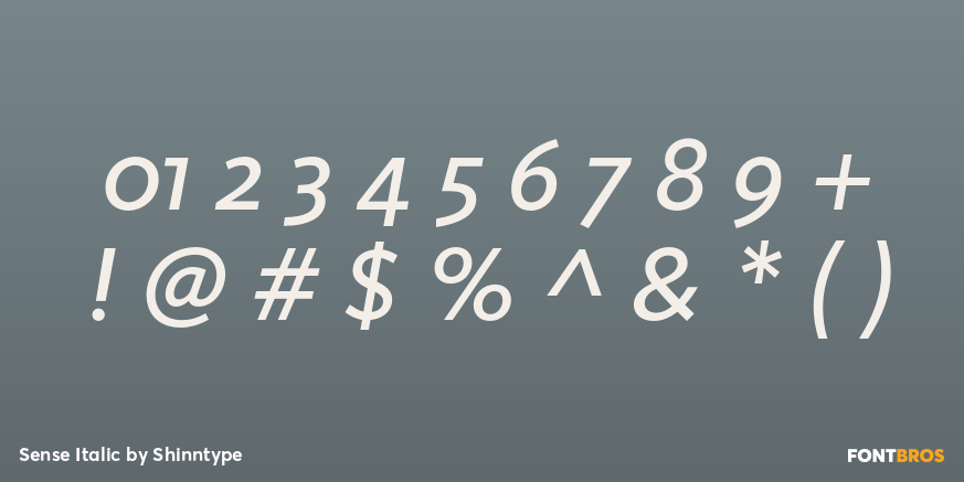 Sense Italic Font Poster #4