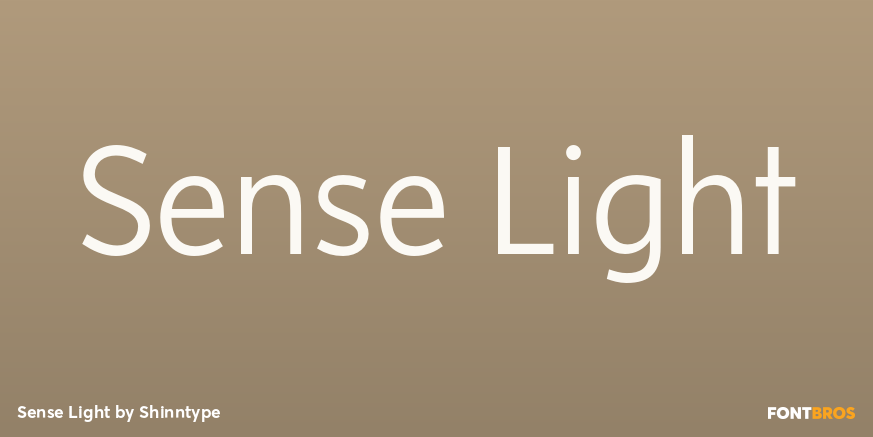 Sense Light Font Poster #1