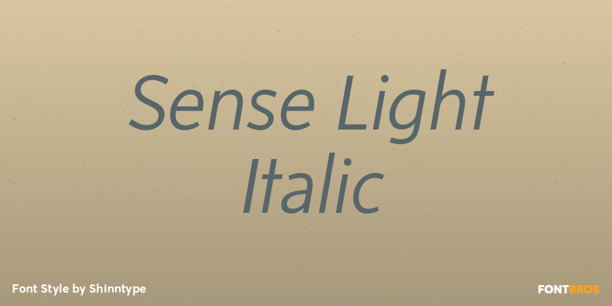 Sense Light Italic Font Poster #1