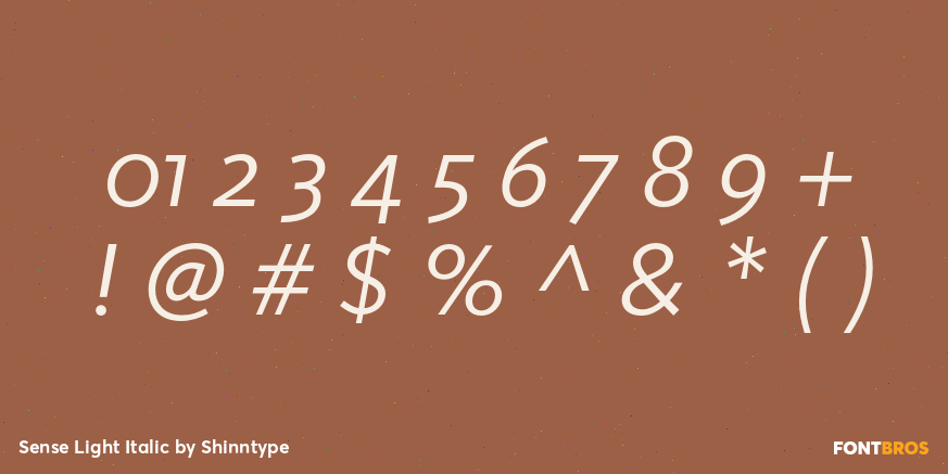 Sense Light Italic Font Poster #4