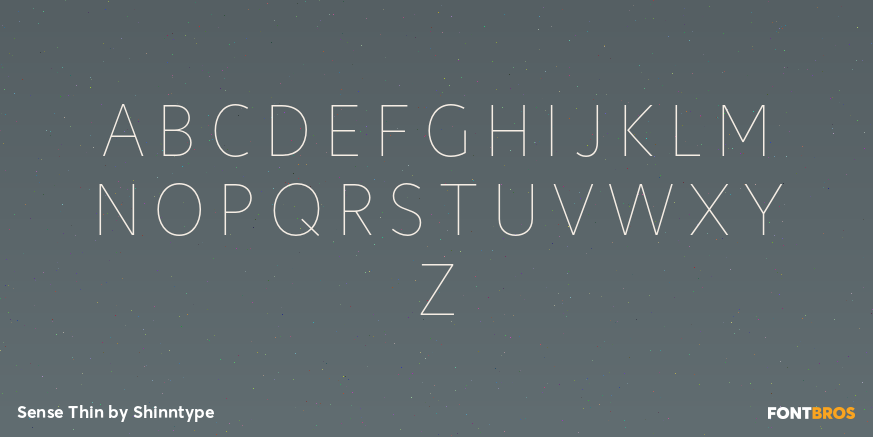 Sense Thin Font Poster #2