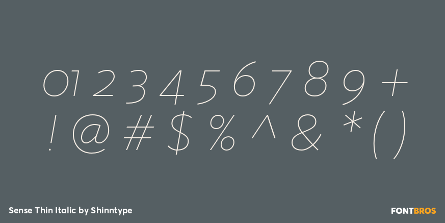 Sense Thin Italic Font Poster #4