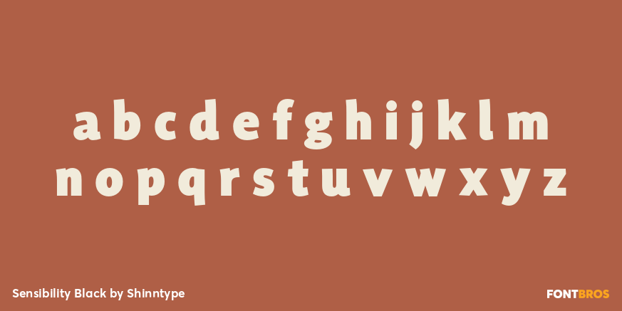 Sensibility Black Font Poster #3