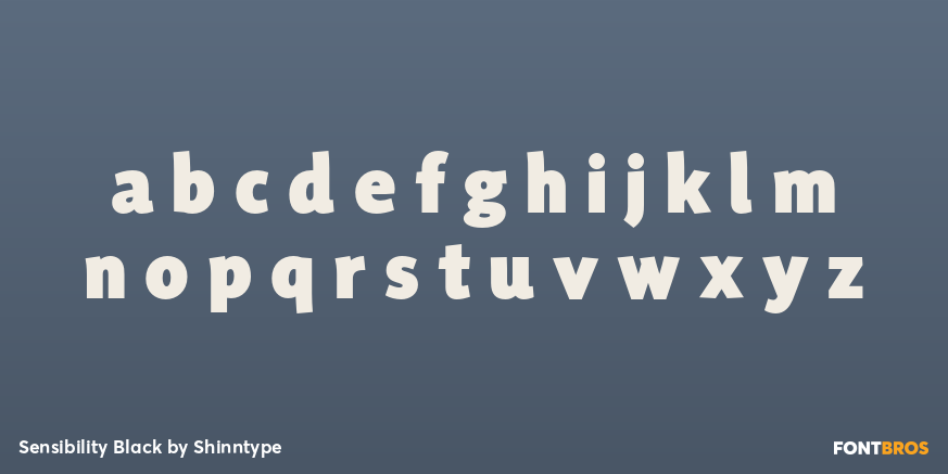 Sensibility Black Font Poster #1