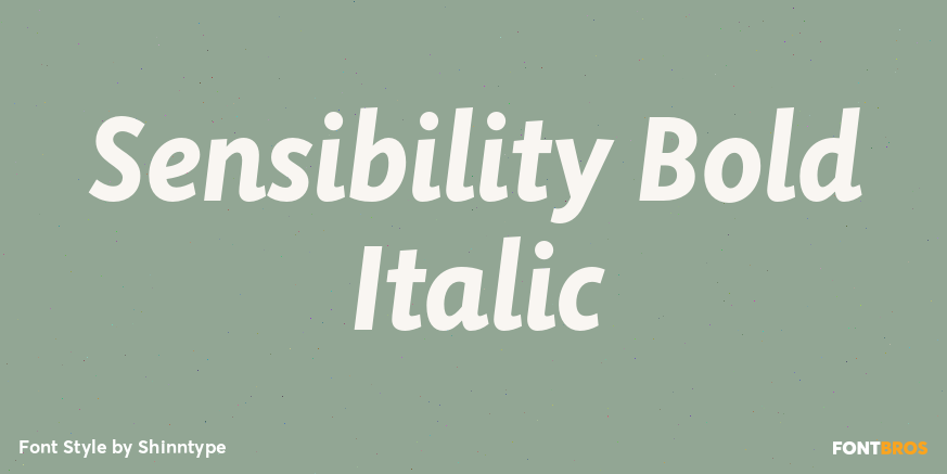 Sensibility Bold Italic Font Poster #1