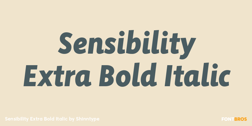 Sensibility Extra Bold Italic Font Poster #1