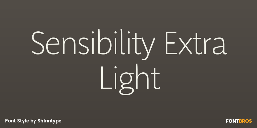 Sensibility Extra Light Font Poster #1
