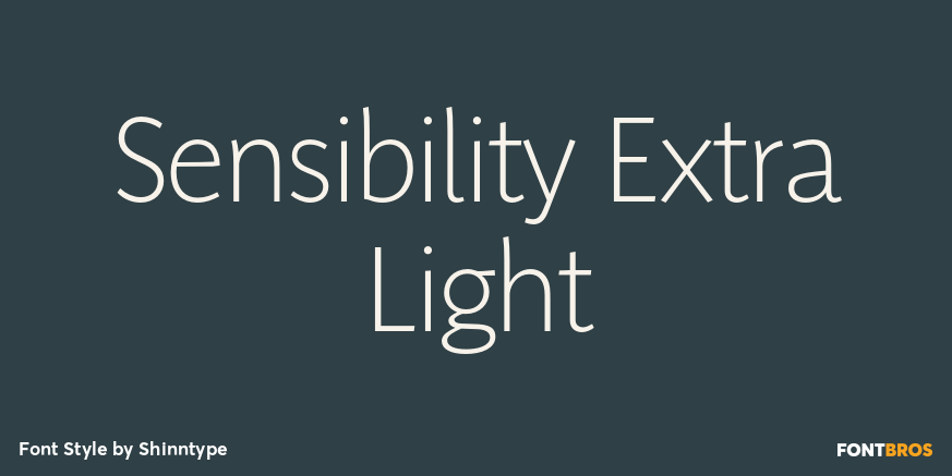 Sensibility Extra Light Font Poster #1