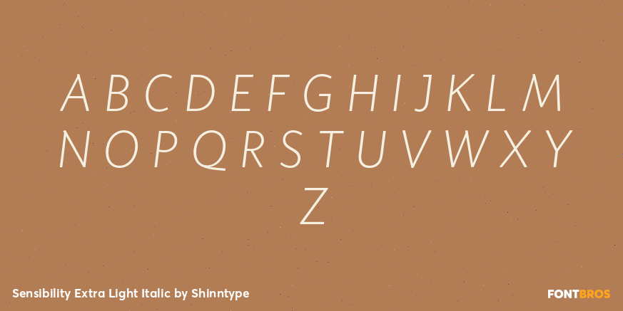 Sensibility Extra Light Italic Font Poster #2