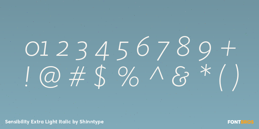 Sensibility Extra Light Italic Font Poster #4