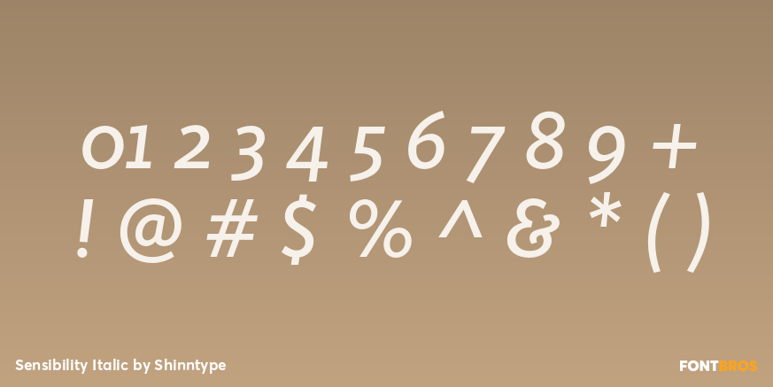 Sensibility Italic Font Poster #4