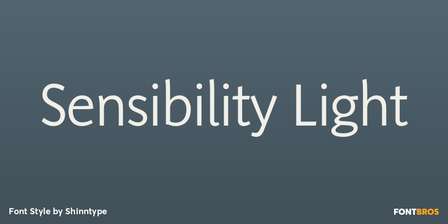 Sensibility Light Font Poster #1