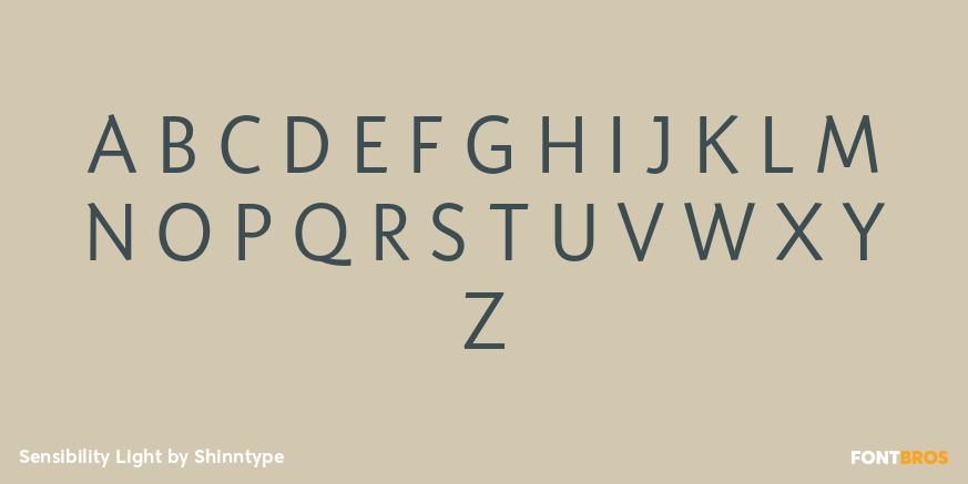 Sensibility Light Font Poster #2