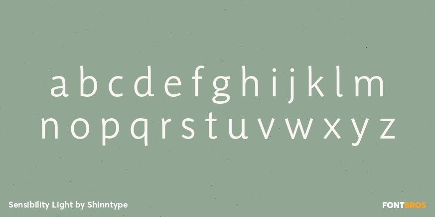 Sensibility Light Font Poster #3