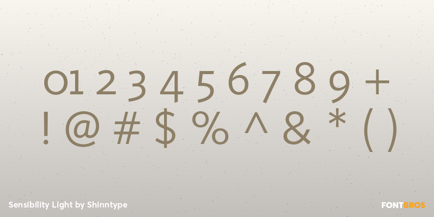 Sensibility Light Font Poster #4