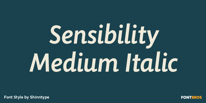 Sensibility Medium Italic Font Poster #1