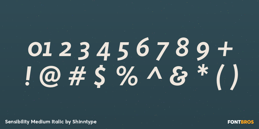Sensibility Medium Italic Font Poster #1