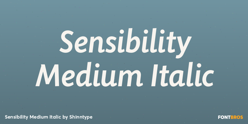 Sensibility Medium Italic Font Poster #1