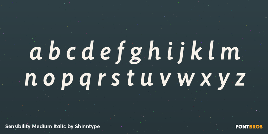 Sensibility Medium Italic Font Poster #1