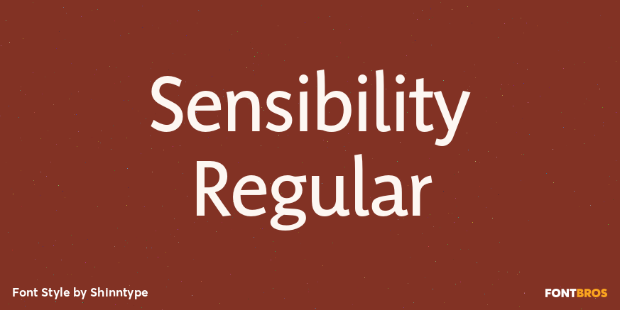 Sensibility Regular Font Poster #1