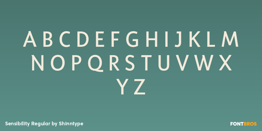 Sensibility Regular Font Poster #2