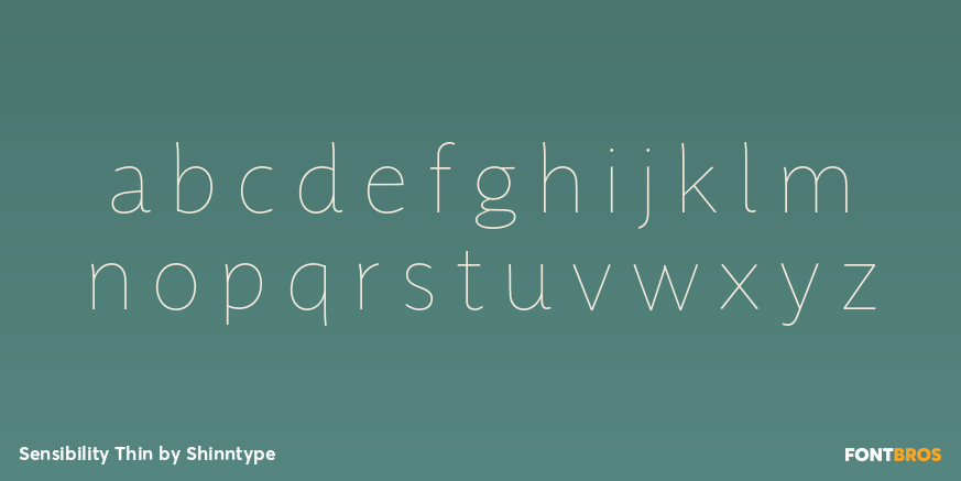 Sensibility Thin Font Poster #3