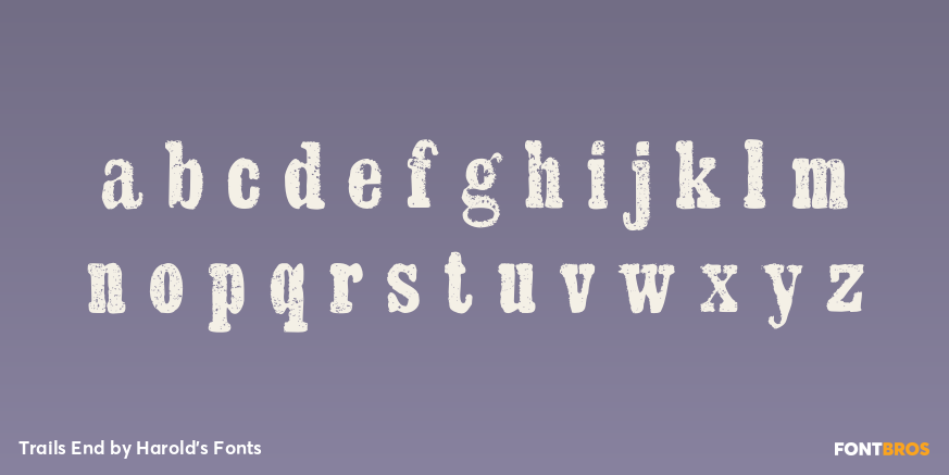 Trails End Font Poster #3