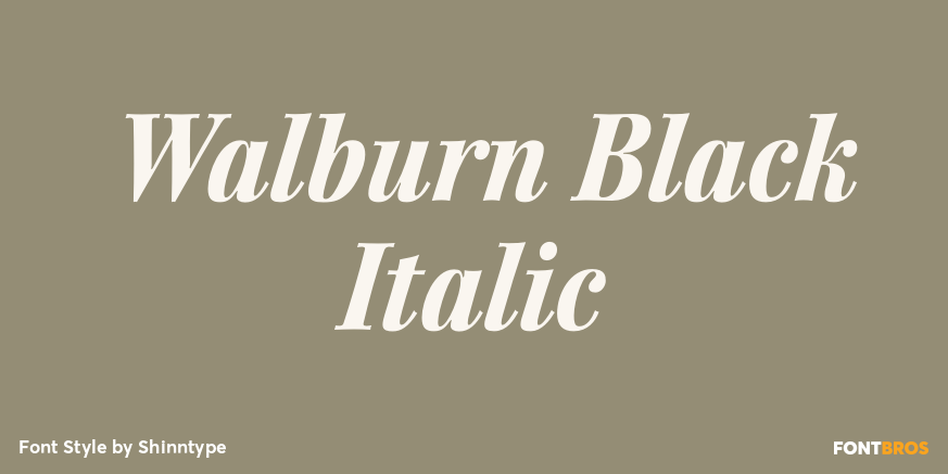 Walburn Black Italic Font Poster #1