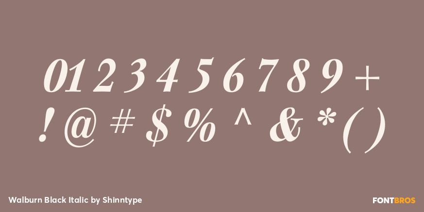 Walburn Black Italic Font Poster #1